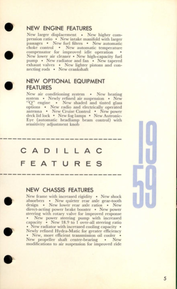 1959 Cadillac Salesmans Data Book Page 78